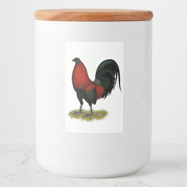 American Game BB Black Red Rooster Food Label (Front)