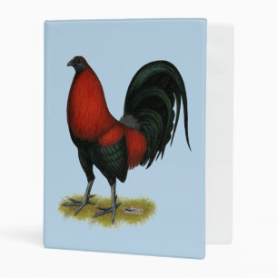 American Game BB Black Red Rooster Mini Binder