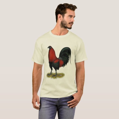 American Game BB Black Red Rooster T_Shirt