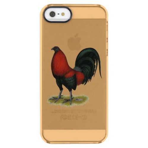 American Game BB Black Red Rooster Clear iPhone SE55s Case