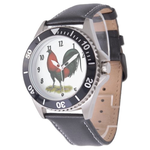 American Game BB Black Red Rooster Watch