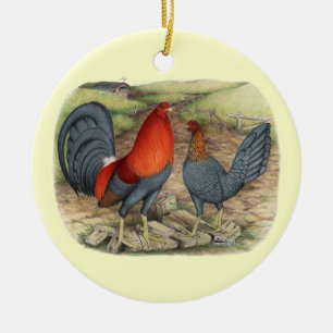 American Game Blue Reds Ceramic Ornament