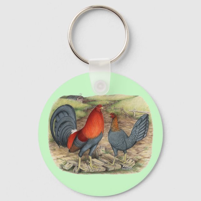 American Game Blue Reds Keychain (Front)