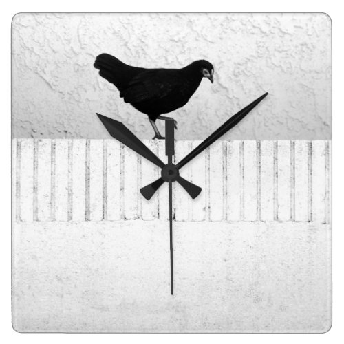 American Game Hen Square Wall Clock