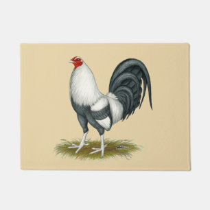 American Game Silver Blue Gamecock Doormat
