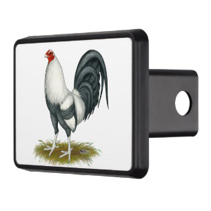 American Game Silver Blue Gamecock Hitch Cover