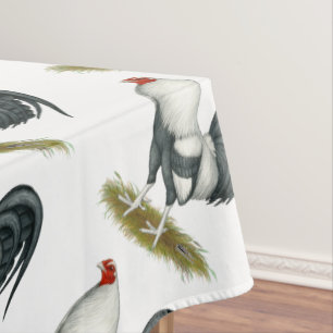 American Game Silver Blue Gamecock Tablecloth