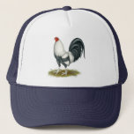 American Game Silver Blue Gamecock Trucker Hat at Zazzle