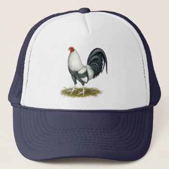 American Game Silver Blue Gamecock Trucker Hat by diane_jacky at Zazzle