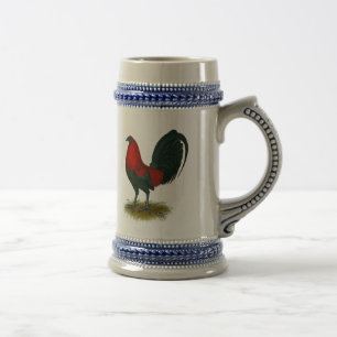 American Gamecock: Brown Red Beer Stein