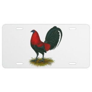 American Gamecock:  Brown Red License Plate