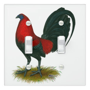 American Gamecock:  Brown Red Light Switch Cover
