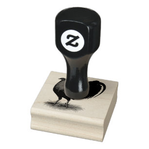 American Gamecock: Brown Red Rubber Stamp
