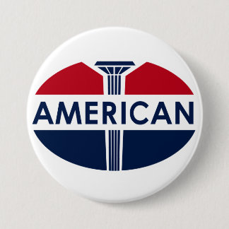 American Gas Station sign. Flat version Pinback Button