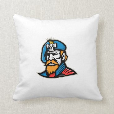 American General Mascot Throw Pillow American General Mascot Throw Pillow