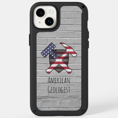 American Geologist Rock Hammers and Shield Speck iPhone 14 Plus Case