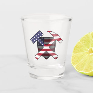 American Geologist's Rock Hammer Logo Shot Glass
