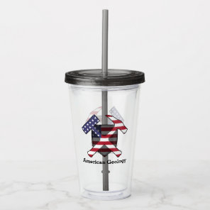 American Geology Rock Hammer Logo- Customizable Acrylic Tumbler