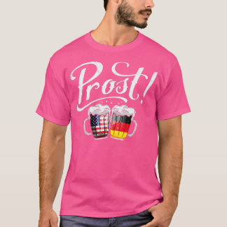 American German Flag Beer Prost Oktoberfest Gift F T-Shirt