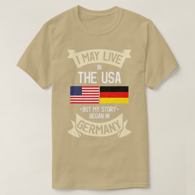 American German Flag Germany Roots Germans Gift  T-Shirt (Design Front)