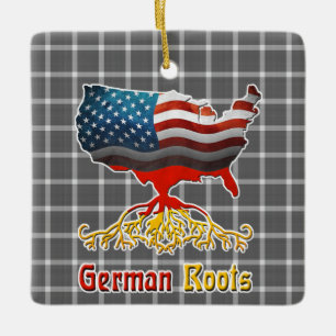 American German Roots Ceramic Ornament
