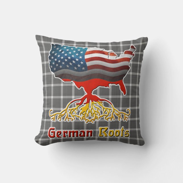 American German Roots Throw Cushion (Front)