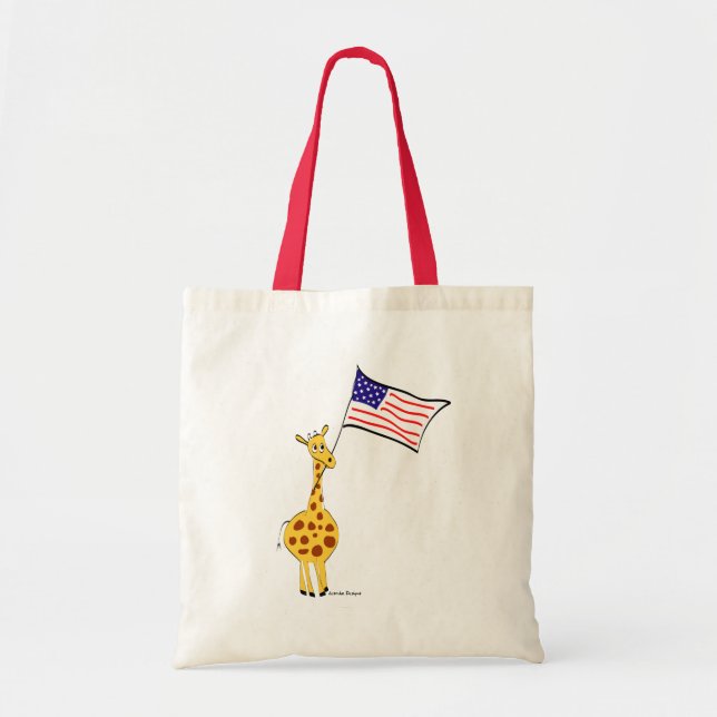 American Giraffe Tote Bag (Front)
