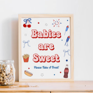 American Girl Baby Shower Babies are Sweet Favor Poster