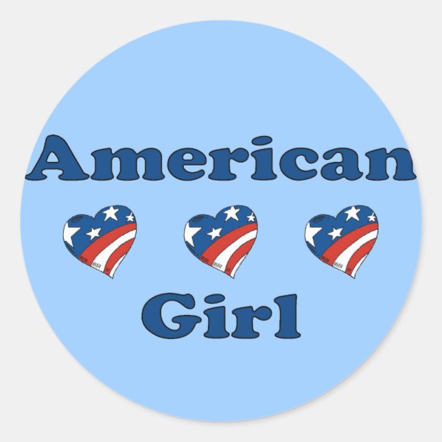 American Girl Classic Round Sticker (Front)