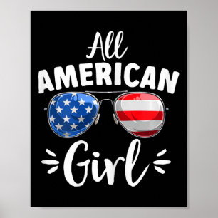 American Girl Girls 4th Of July Poster
