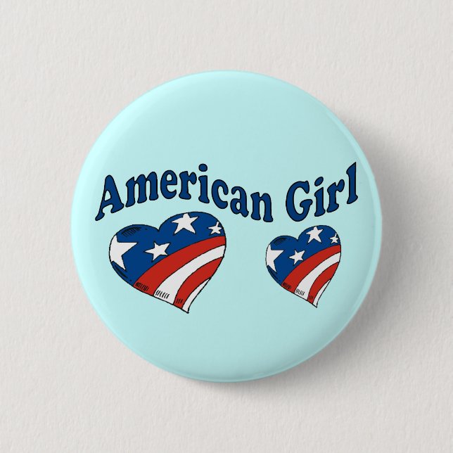 American Girl Pinback Button (Front)