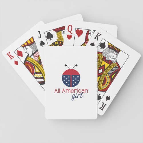 American Girl Playing Cards