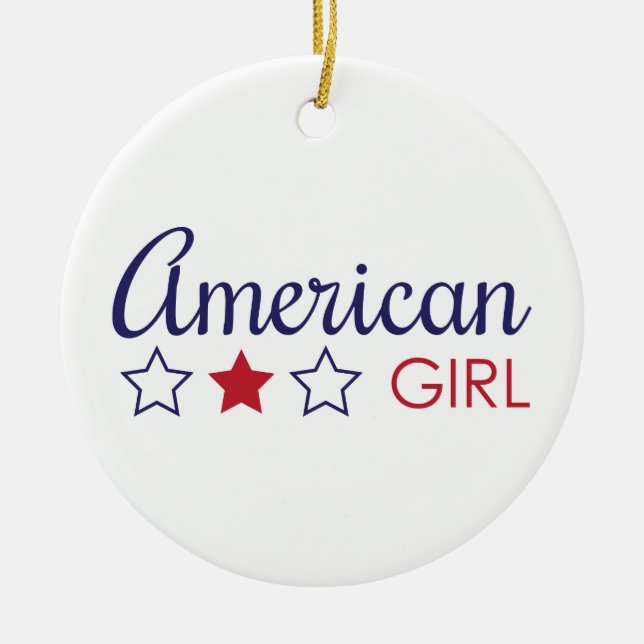 American Girl Stars Ceramic Ornament (Front)