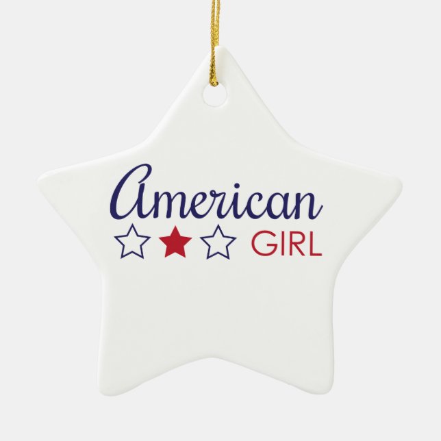 American Girl Stars Ceramic Ornament (Front)