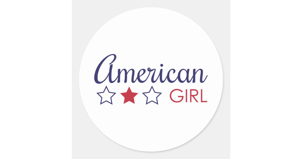 American Girl Stars Classic Round Sticker | Zazzle