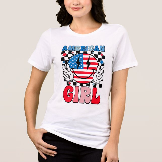 American Girl: Stars, Stripes & Smiles Tri-Blend Shirt (Front)