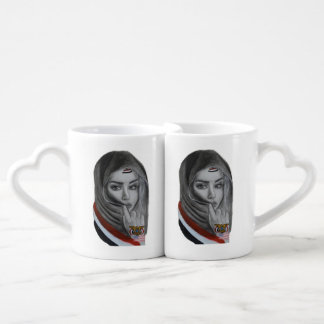 American Girl with Yemeni Roots – Yemen Flag Coffee Mug Set