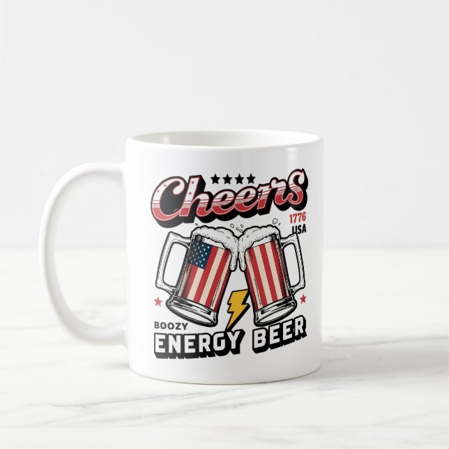 American glass beer cheers coffee mug (Left)