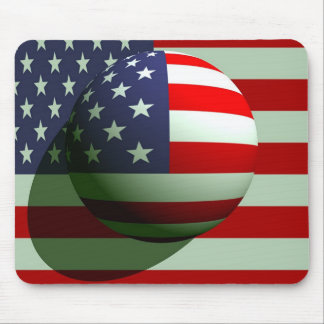 American Globe Flag Mouse Pad