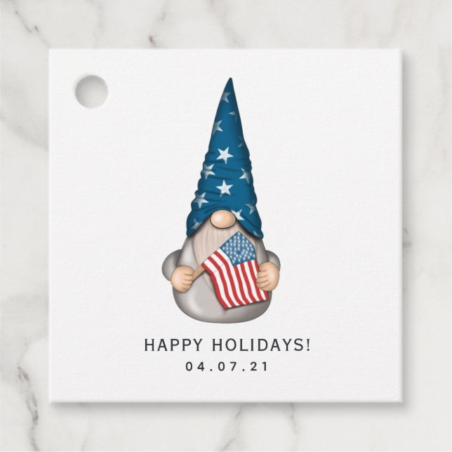 American Gnome Favor Tags (Front)