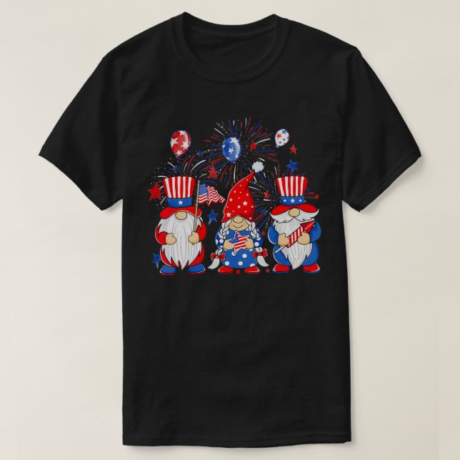 American Gnomes 4th Of July USA Independence For M T-Shirt (Design Front)