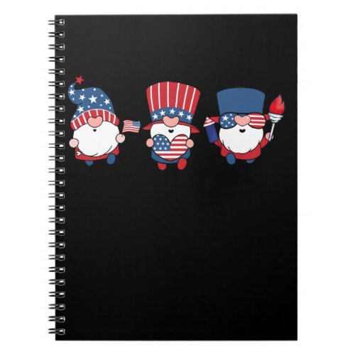 American Gnomes Patriotic Gardening 4th of July Notebook