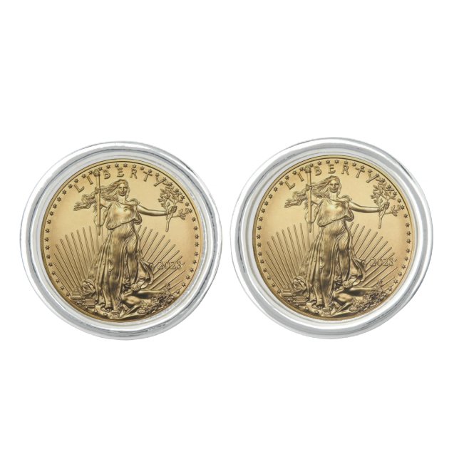 American Gold Eagle coin Cufflinks (Front)