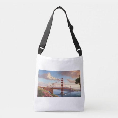 American Golden Gate Iconic Bridge on Tote Bags