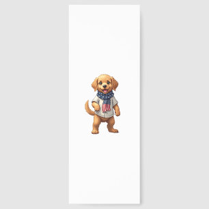 American Golden Puppy Vintage Patriotic Shirt Bookmarks