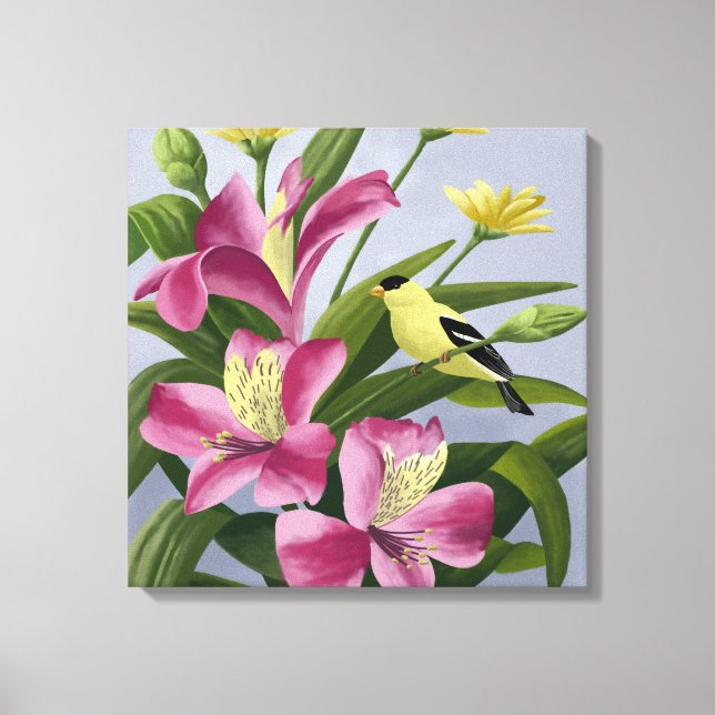American Goldfinch Art Canvas Print (Front)