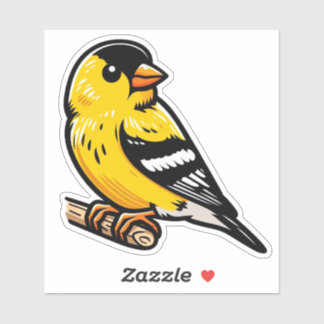 American Goldfinch bird Custom-Cut Vinyl Sticker