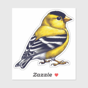 American Goldfinch bird Custom-Cut Vinyl Sticker