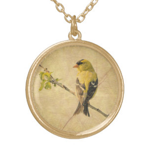 American Goldfinch Bird Photo Necklace