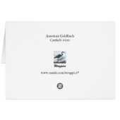 American Goldfinch Cards (Back Horizontal)
